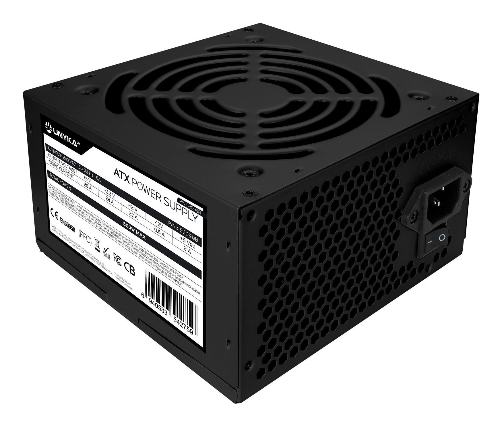 Caixa de Computador UNYKA AERO C260 (ITX, Micro ATX - 500 W - PC - Preto) — miniatura 7