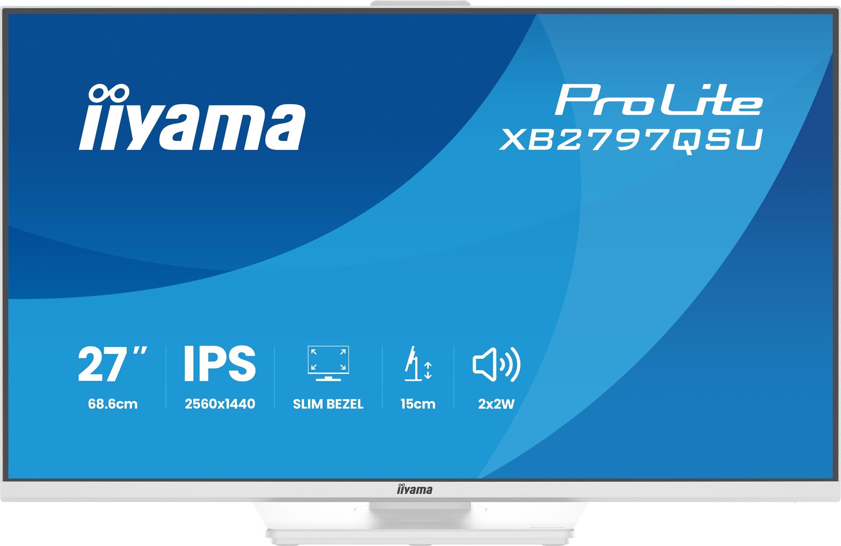 Monitor IIYAMA ProLite XB2797QSU-W1 (27" - IPS - 75 Hz - Branco) — miniatura 4
