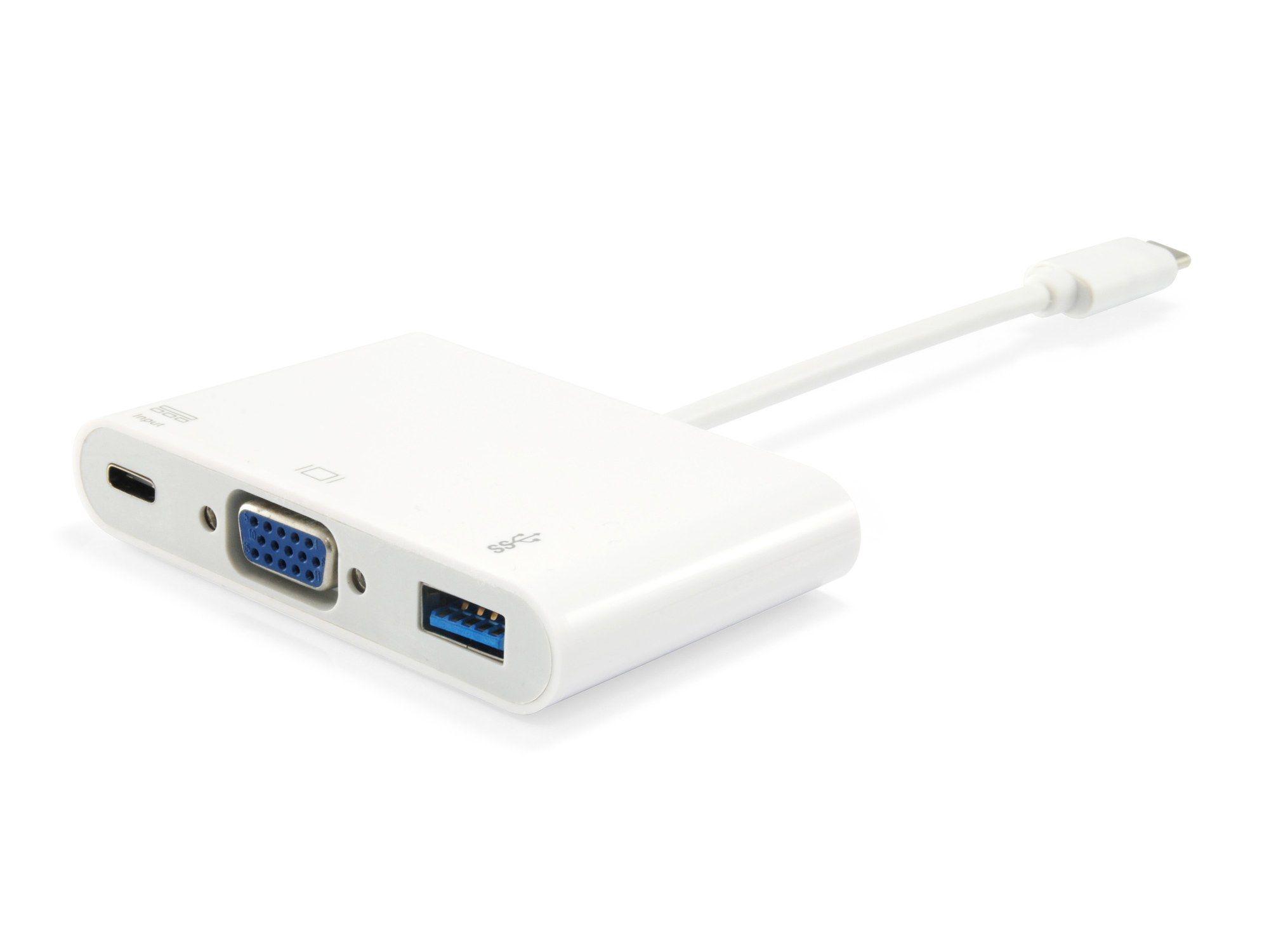 Adaptador Multiporta EQUIP 133462 (15 cm - Branco)