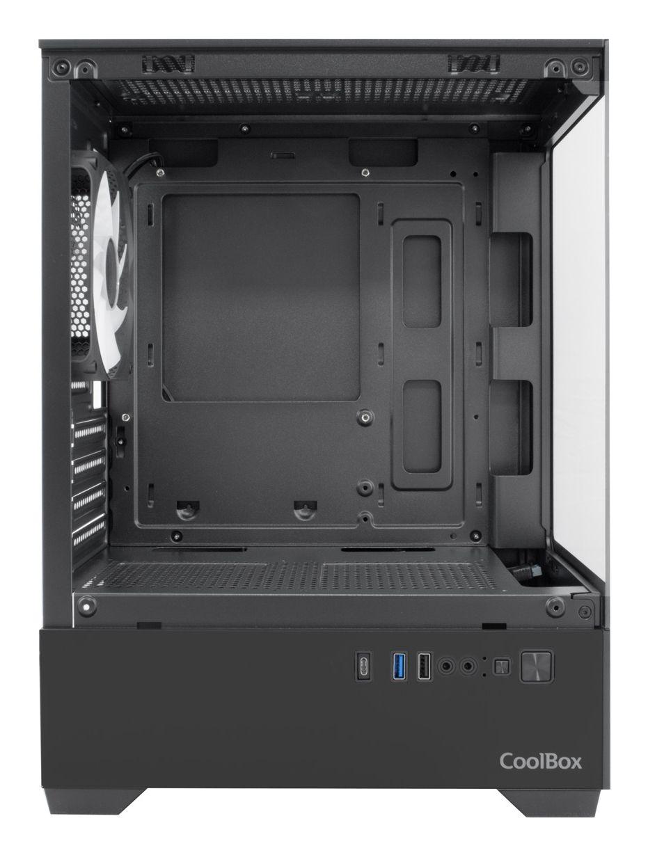Caixa de Computador COOLBOX GM200 Vision Lite (Micro ATX, Mini-ITX - Micro Tower - Aço, vidro temperado - Preto) — miniatura 5