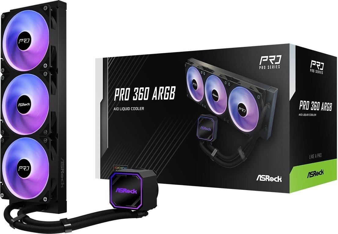 Sistema de Arrefecimento Líquido ASROCK Pro 360 ARGB (ARGB - Preto)