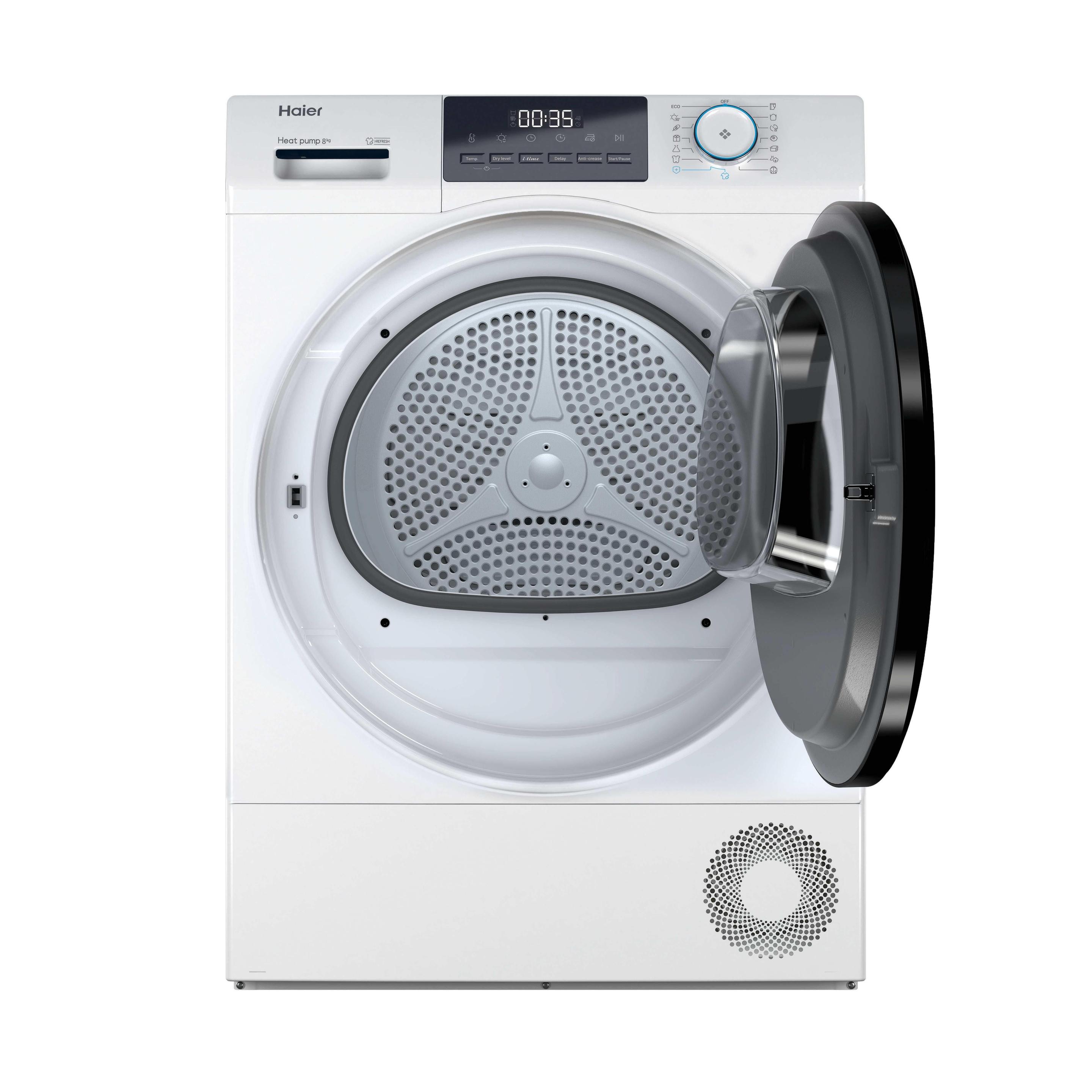 Máquina de Secar Roupa Independente HAIER HD80-E929E-S (8 kg - Bomba de calor - Direita - Branco) — miniatura 2