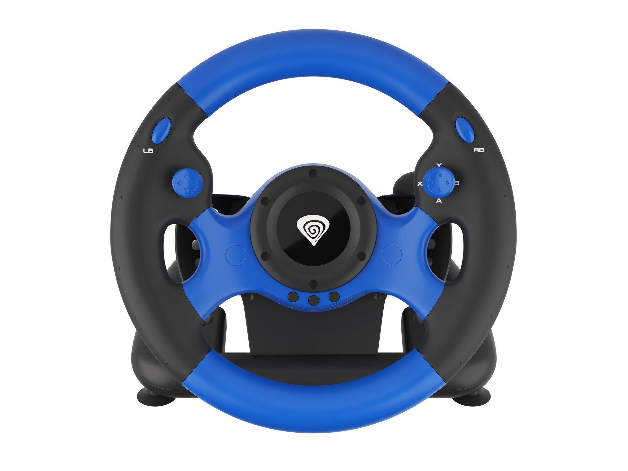 Volante e Pedais Gaming GENESIS Seaborg 350 (Com fios - Preto e Azul), miniatura 7