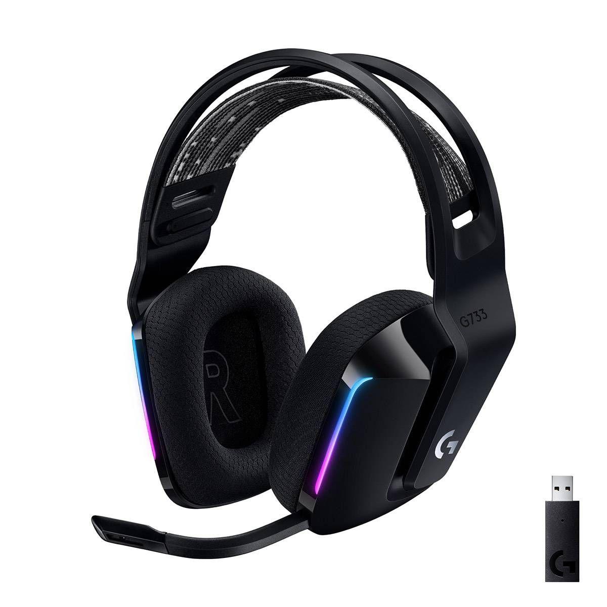 Headset Gaming LOGITECH G733 (Binaural - Sem fios - Circum-aural - Preto) — miniatura 2
