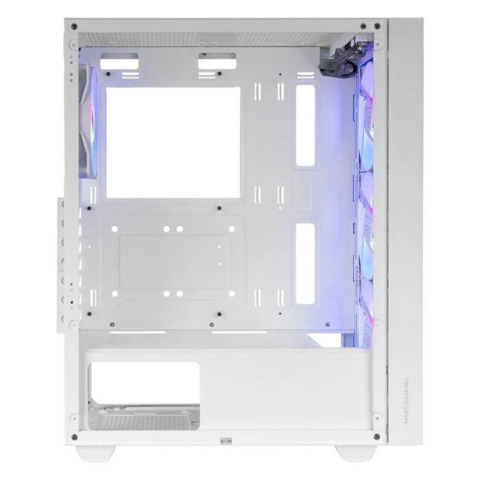 Caixa PC MARS GAMING MC-AIR (ATX, micro ATX, Mini-ITX - Midi Tower - Rede, SGCC, vidro temperado - Branco) — miniatura 4