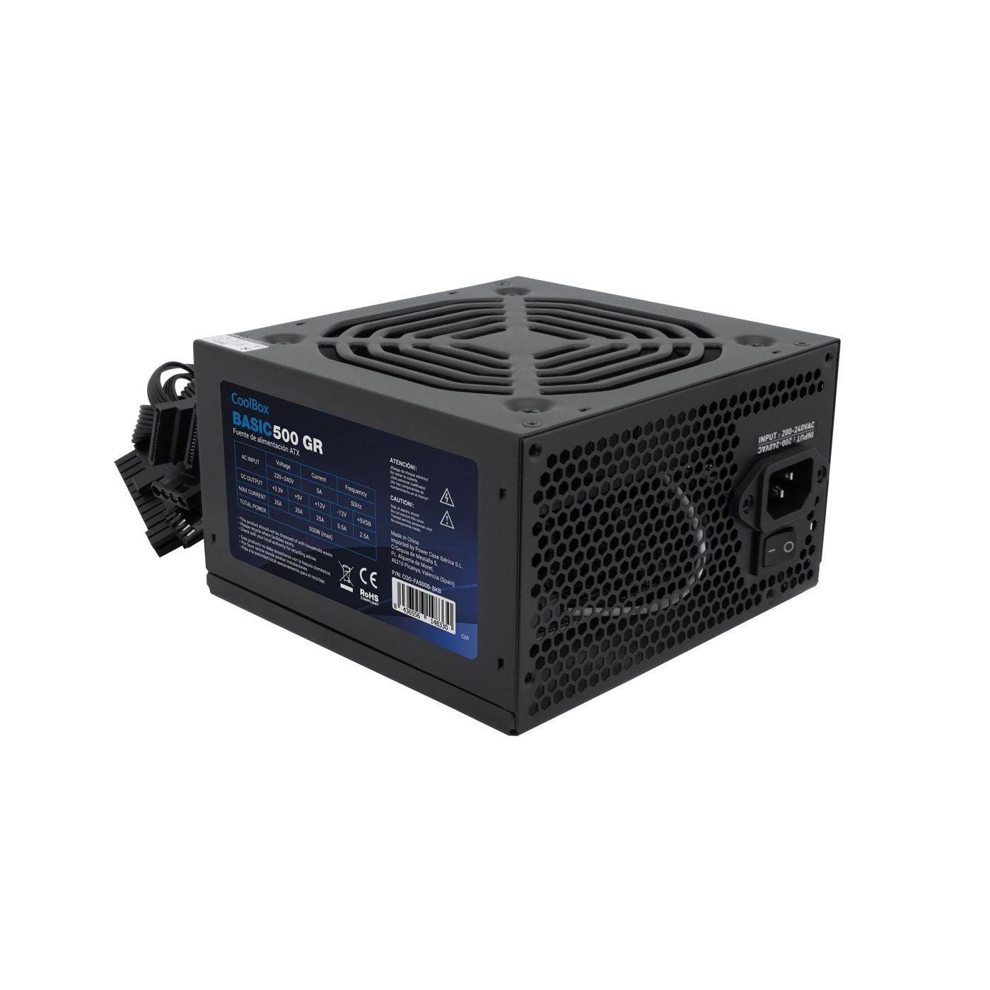 Fonte de Alimentação COOLBOX Basic 500GR (ATX - 500 W - Não modular - Preto) — miniatura 3