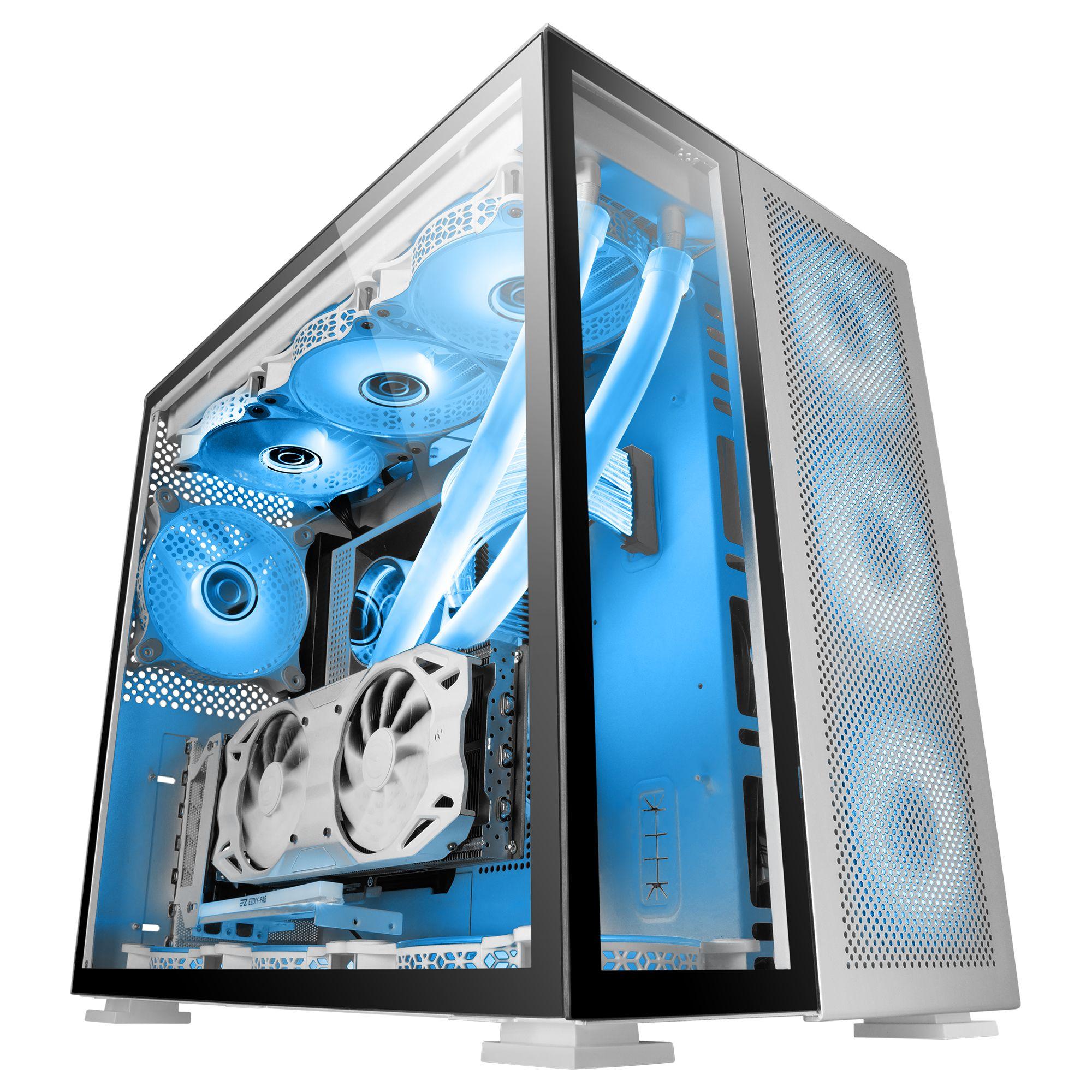 Caixa de Computador MARS GAMING MCNOVA (Torre - Vidro temperado, Alumínio - 16 cm - Alumínio e Preto)