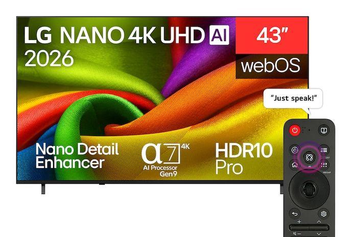 Televisão LG TV 43NU850B6LA (43" - LED - 4K Ultra HD - Preto)
