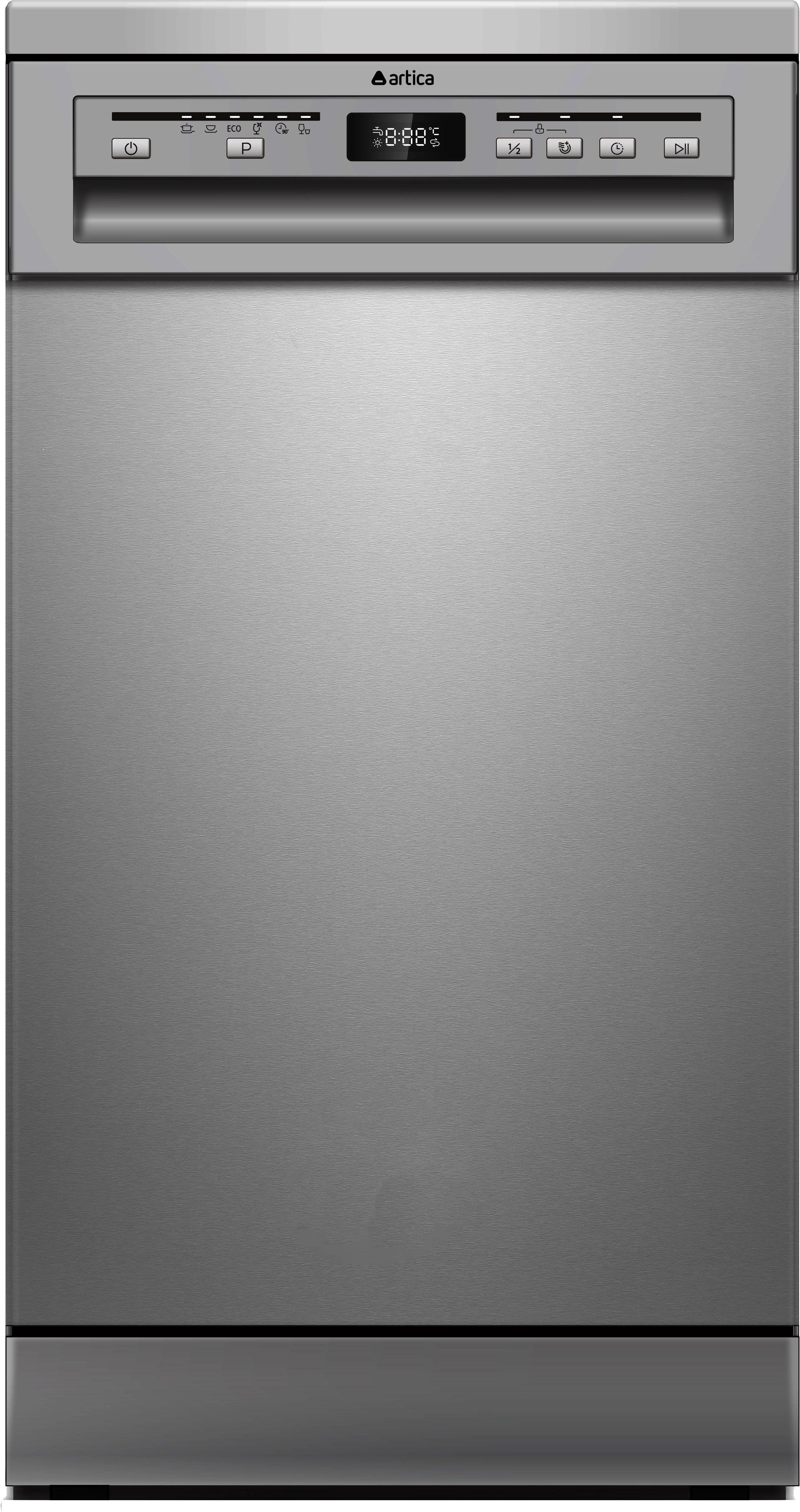 Máquina de Lavar Loiça ARTICA ALV6451DX (9 talheres - 49 dB - 9 L por ciclo - Inox)
