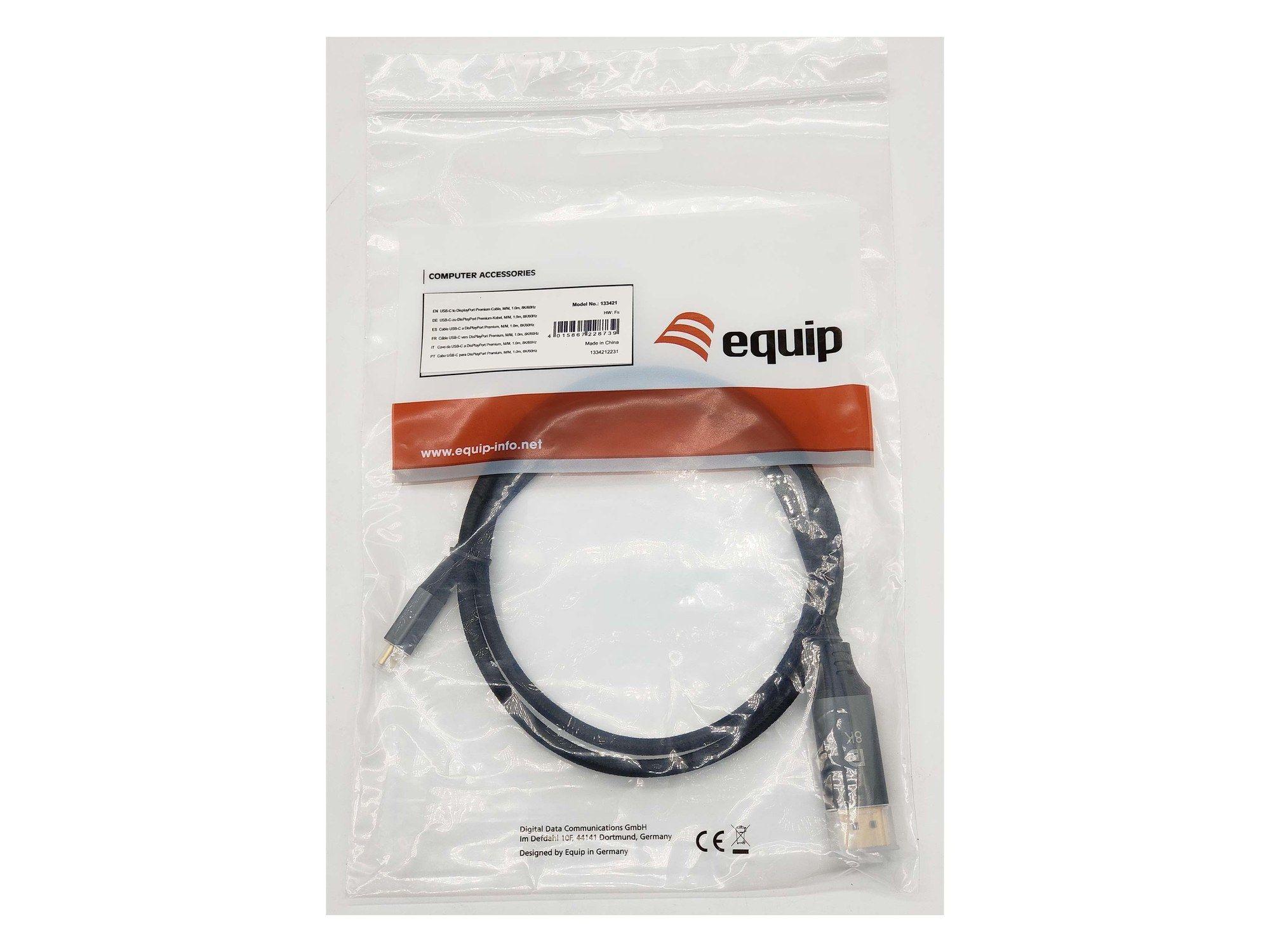 Cabo USB-C para DisplayPort EQUIP 133421 (1 m - USB Type-C - Preto) — miniatura 5