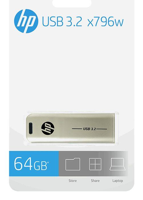 Pen USB HP x796w (USB Type-A - 3.2 Gen 2 - Deslizante - Prateado), miniatura 6