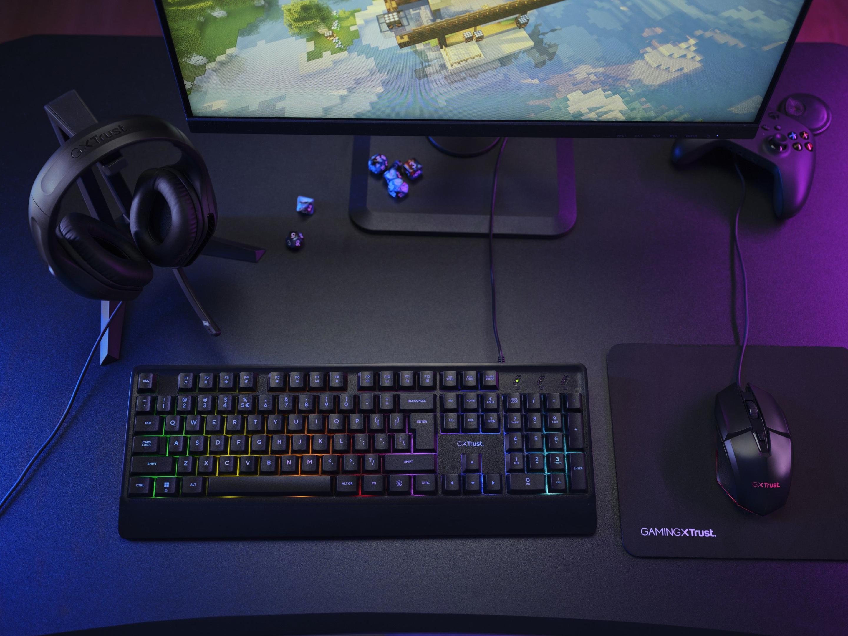 Conjunto Gaming TRUST GXT 792 QUADROX (Inglês - Tamanho completo - USB - Preto) — miniatura 8