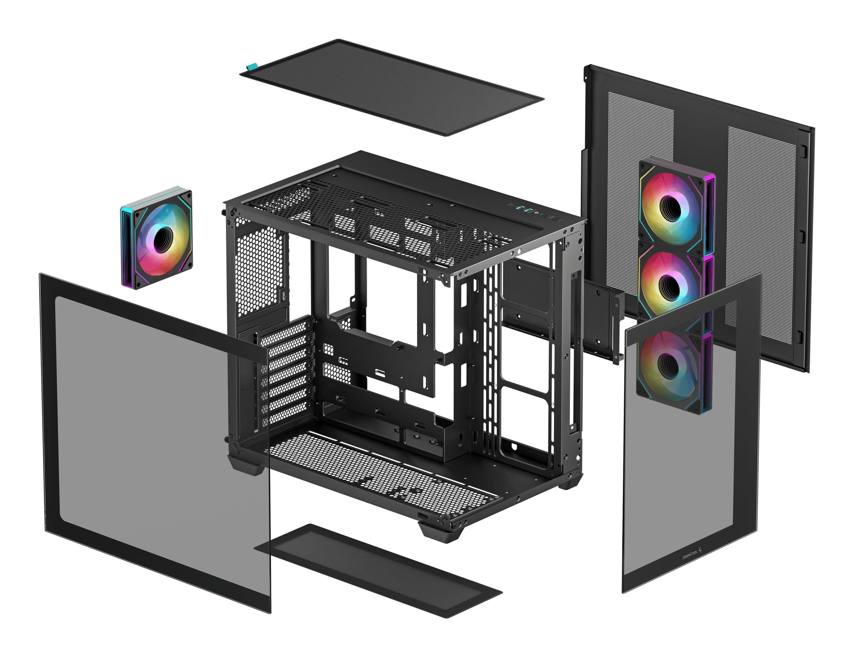 Caixa PC DEEPCOOL CG530 4F (ATX, ITX, micro ATX - ATX e PS2 - Midi Tower - Preto) — miniatura 12