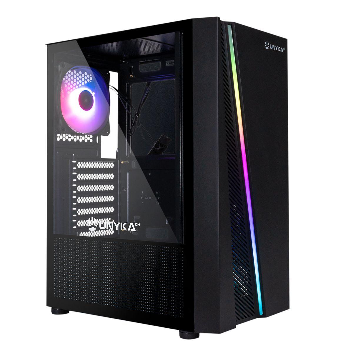 Caixa PC UNYKACH Glayze (Torre - 15 cm - 29 cm - Preto)