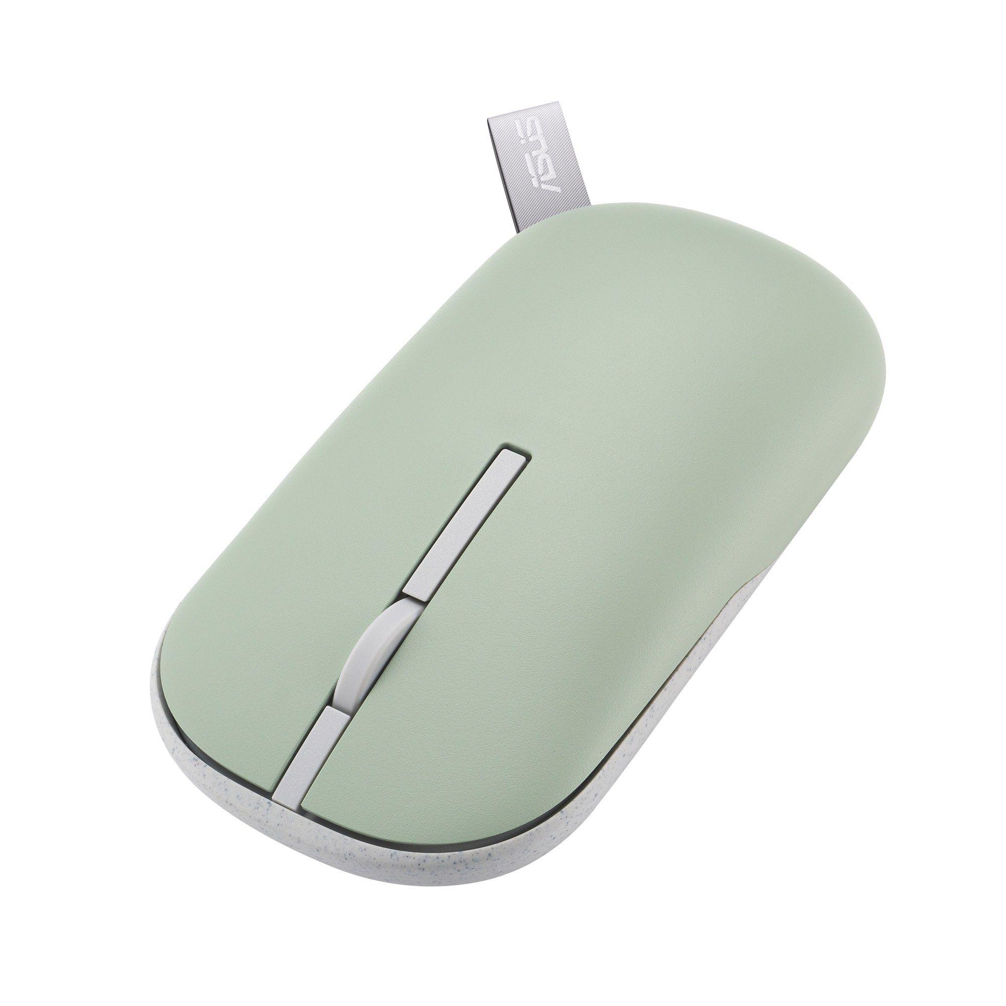 Rato ASUS Marshmallow MD100 (Ambidestro - 1600 DPI - Ótico - Bege/Verde) — miniatura 9