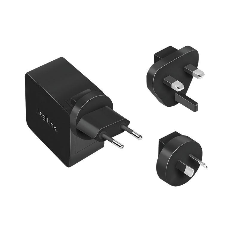 Carregador de Viagem LOGILINK PA0302 (65 W - Preto), miniatura 5