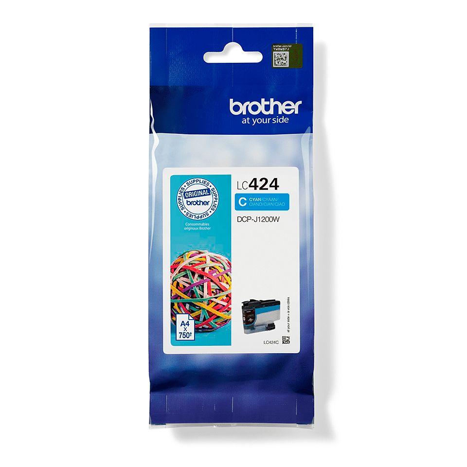 Tinteiro BROTHER LC424C (750 páginas - Ciano)