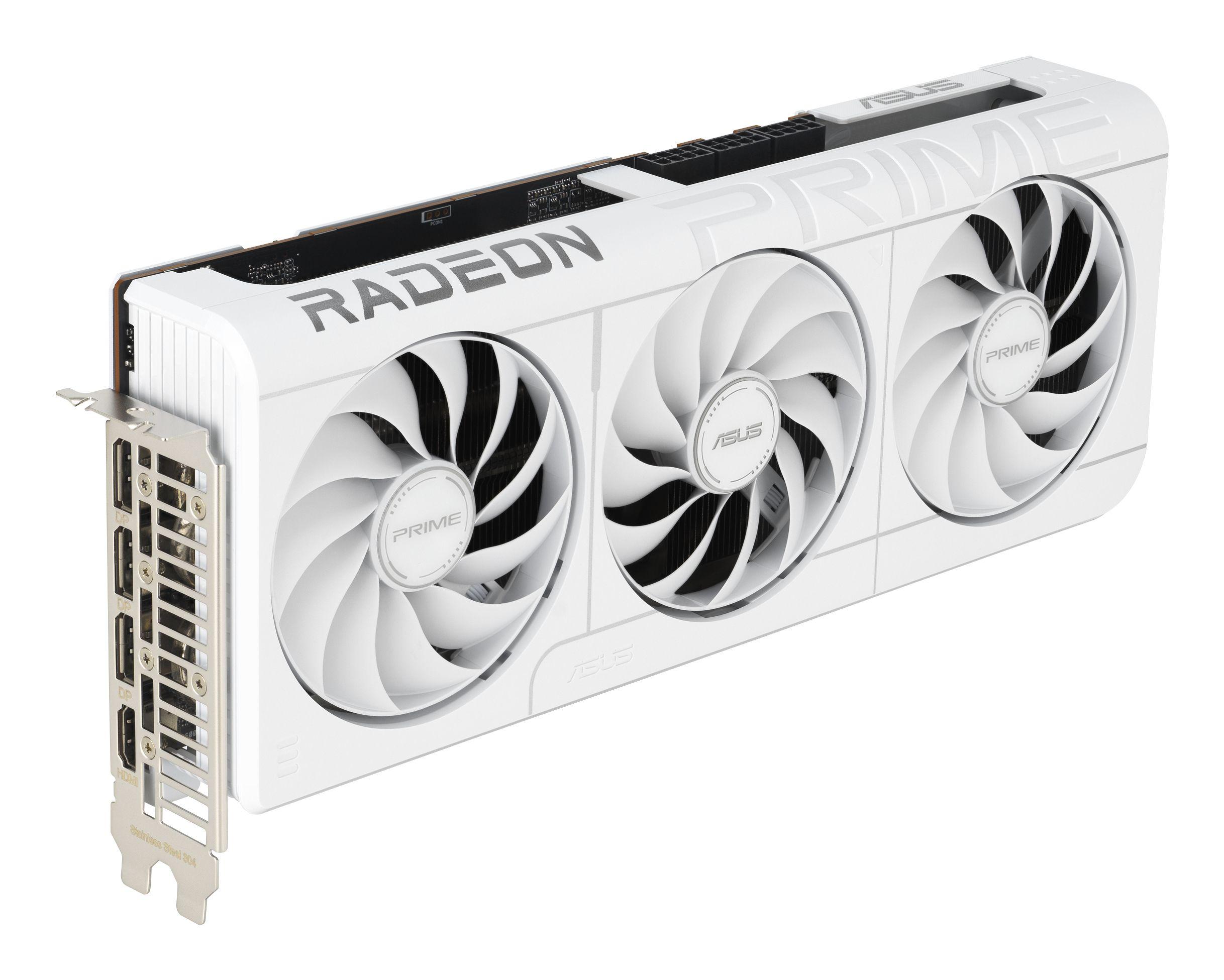 Placa Gráfica ASUS PRIME RX9070XT-O16G-WHITE (Radeon RX 9070 XT - 20 Gbit/s - 16 GB - Branco), miniatura 2