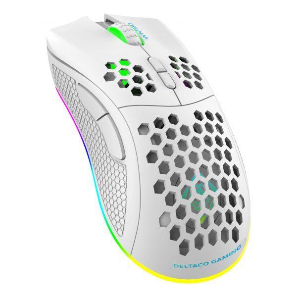 Rato DELTACO GAM-120-W (USB - RGB - Branco) — miniatura 5