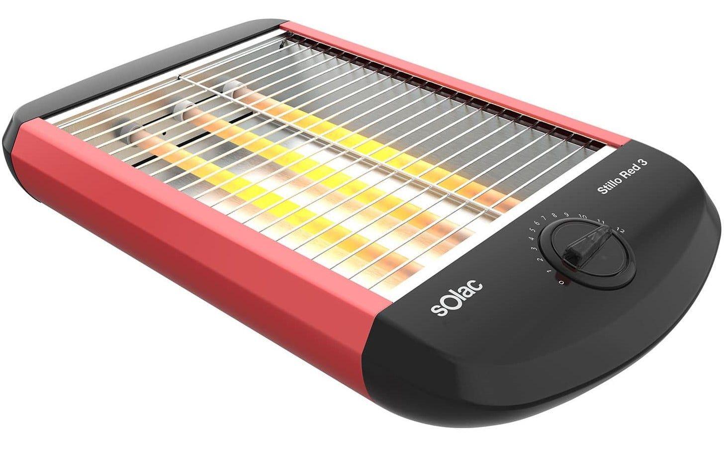 Torradeira SOLAC TC5309 Stillo Multipan (700 W - 1 fatia - Plástico - Vermelho/Preto)