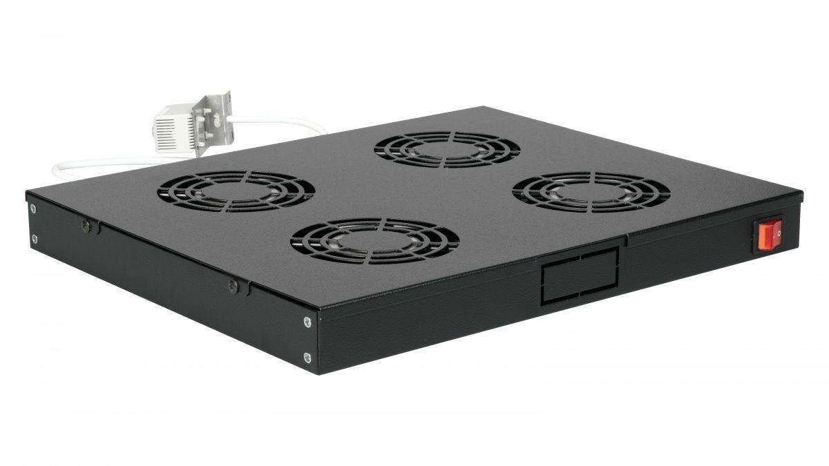 Módulo de Ventoinhas para Bastidor EQUIP EZF-4-B (19" - 1U - 4 Ventoinhas de 12 cm - Preto)