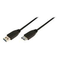 Cabo de Extensão USB LOGILINK CU0041 (1 m - USB-A - Preto)