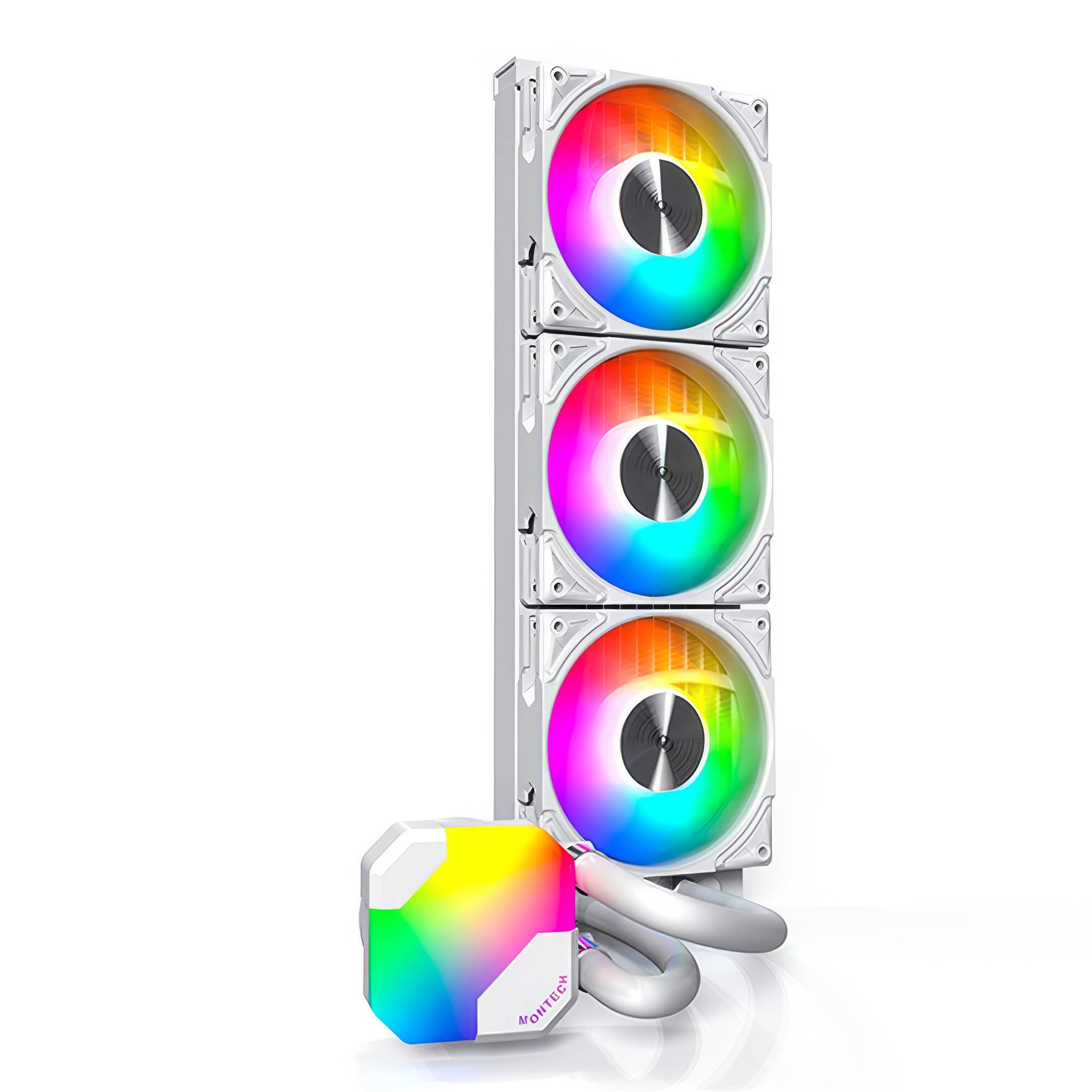 Refrigeração Líquida CPU MONTECH HyperFlow ARGB 360 (120 mm - 3 ventoinhas - 2200 RPM - Branco) — miniatura 2