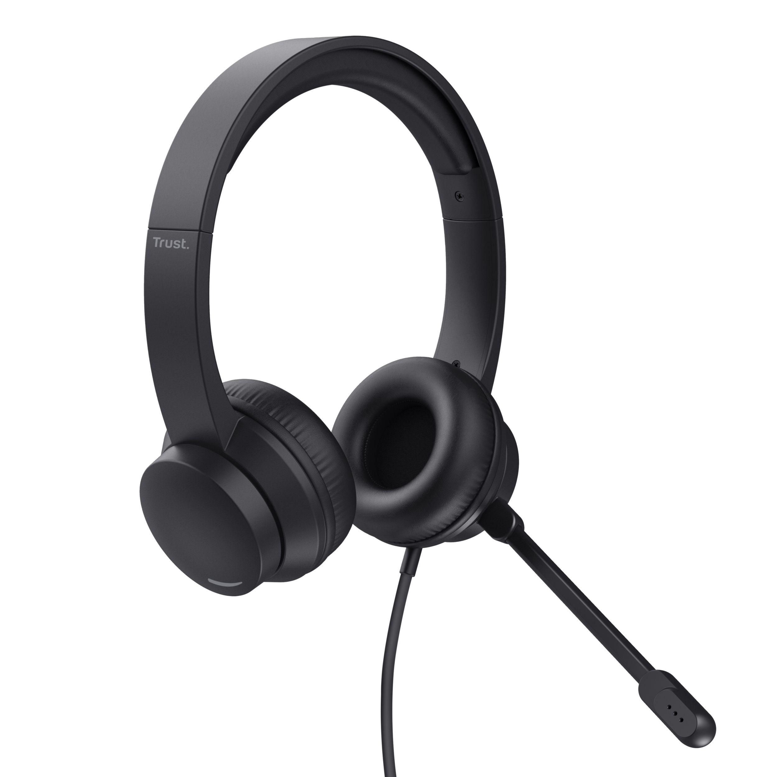 Headset TRUST HS-201 (Binaural - Com fios - Supra-aural - Preto) — miniatura 2