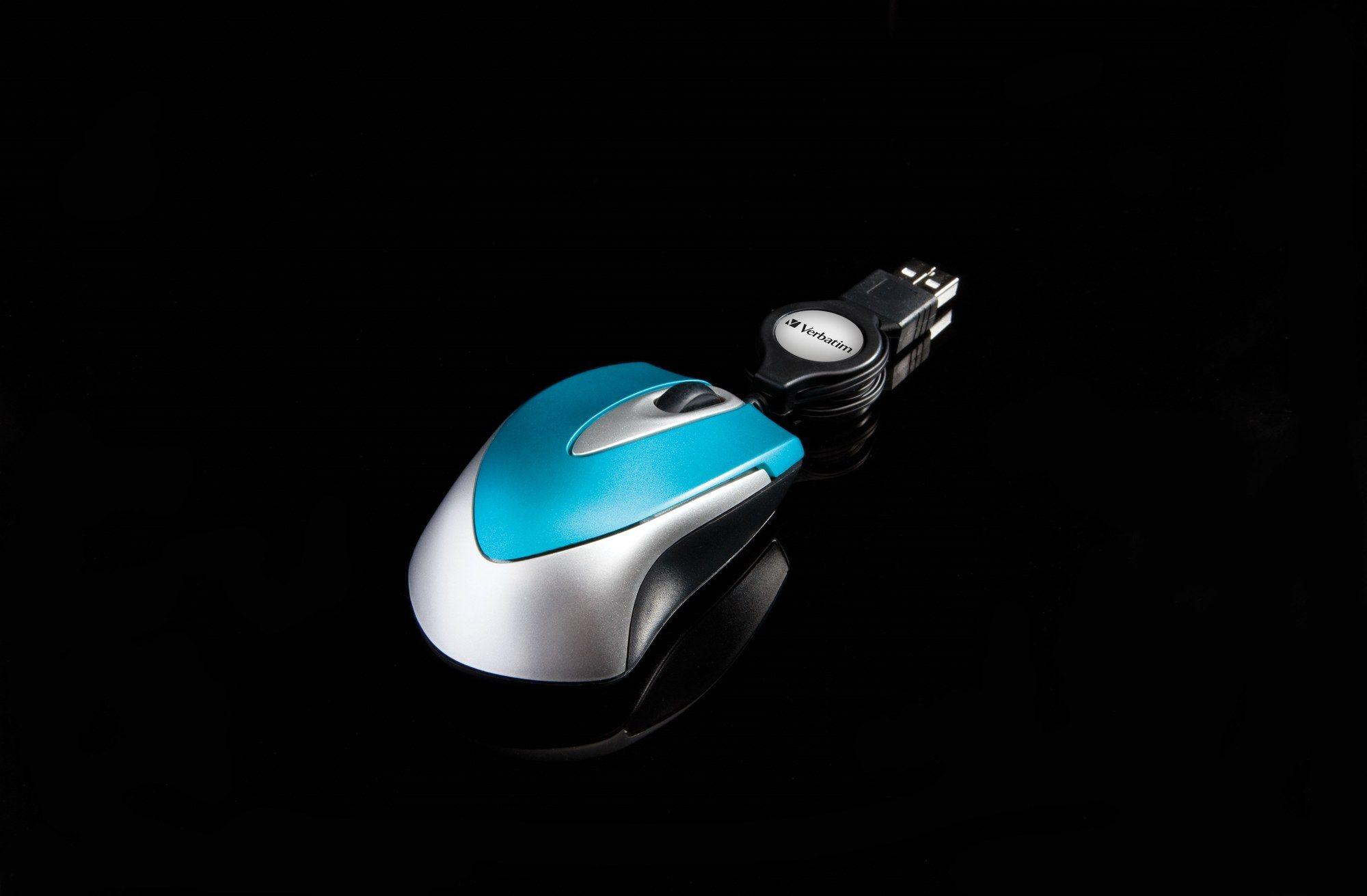 Rato VERBATIM Go Mini (Ambidestro - 1000 DPI - Ótico - Azul e Prateado) — miniatura 4