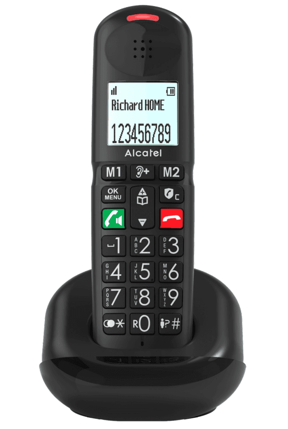 Telefone Sem Fios ALCATEL XL685 Duo (8 h - Preto)