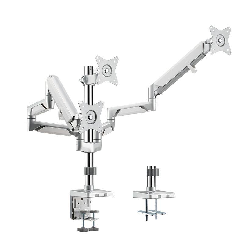 Suporte de Secretária Triplo para Monitores LOGILINK BP0090 (17-27" - Prateado)