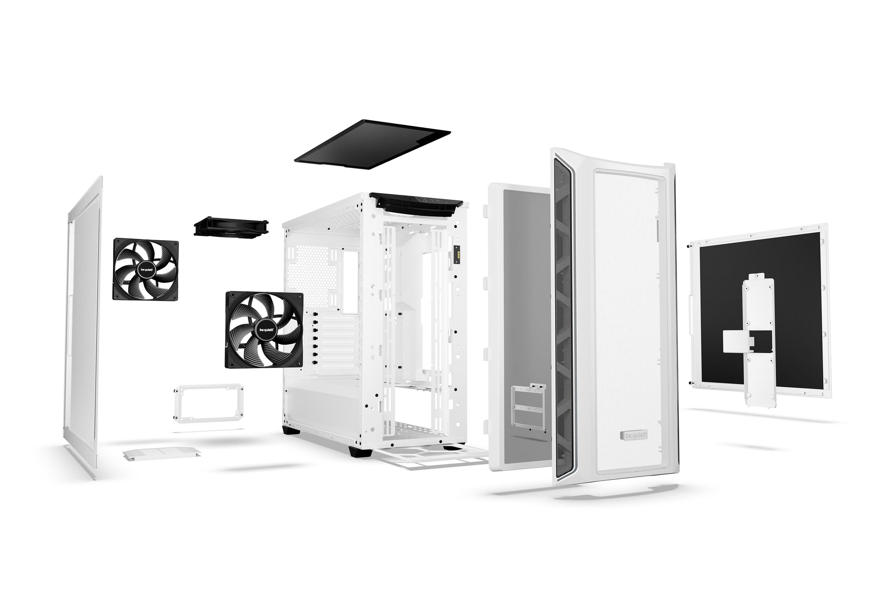 Caixa PC BE QUIET! Shadow Base 800 DX (ATX, EATX, micro ATX, Mini-ITX - ATX, PS2 - Midi Tower - Branco) — miniatura 4