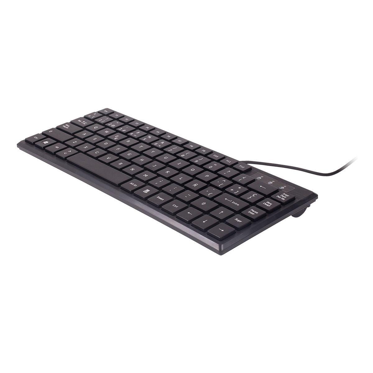 Teclado UNYKACH KB302 Mini (Interruptor de membrana - USB - Com fios - Preto) — miniatura 2