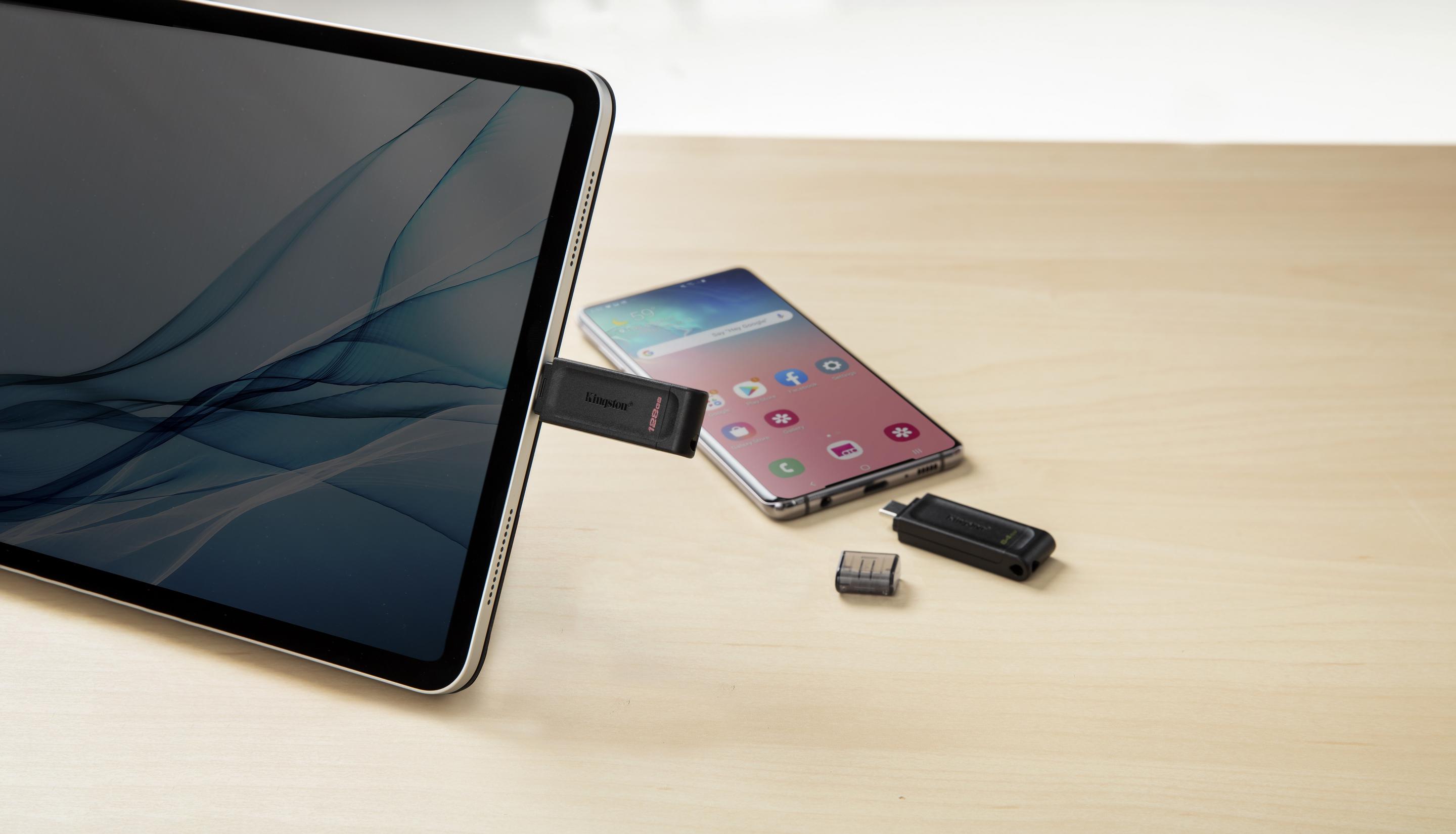 Pen USB KINGSTON DataTraveler 70 DT70/128GB (128 GB - USB Type-C - 3.2 Gen 1 - Preto) — miniatura 8