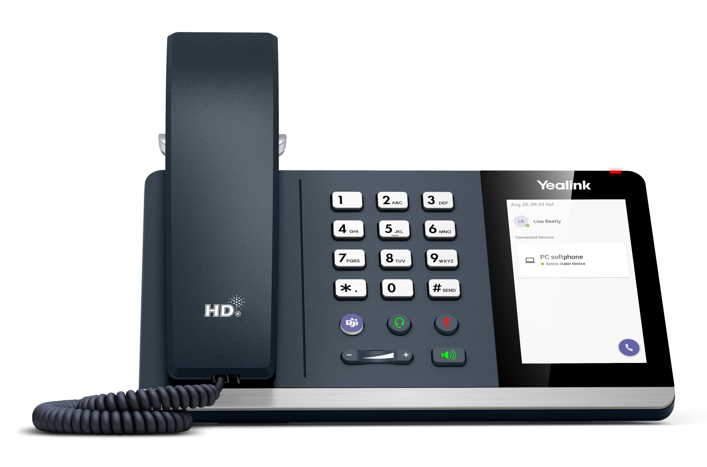 Telefone VoIP YEALINK MP45 Teams Edition (4" - Linux - Preto e Cinzento)