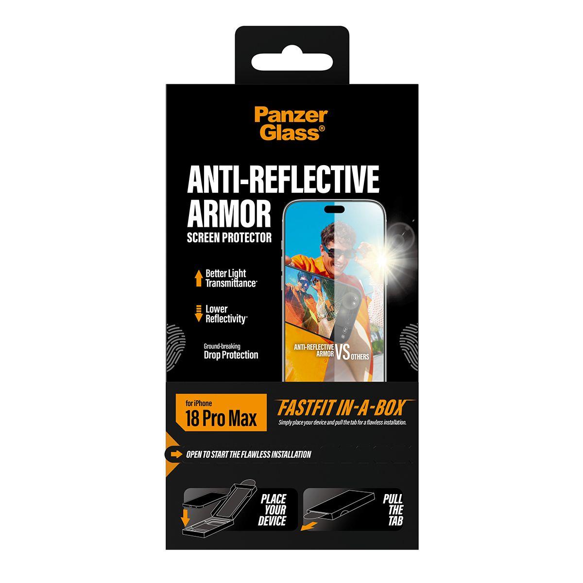Película de Proteção de Ecrã PANZERGLASS Anti-reflective Armor para iPhone 18 Pro Max (Apple iPhone 18 Pro Max - Transparente) — miniatura 3