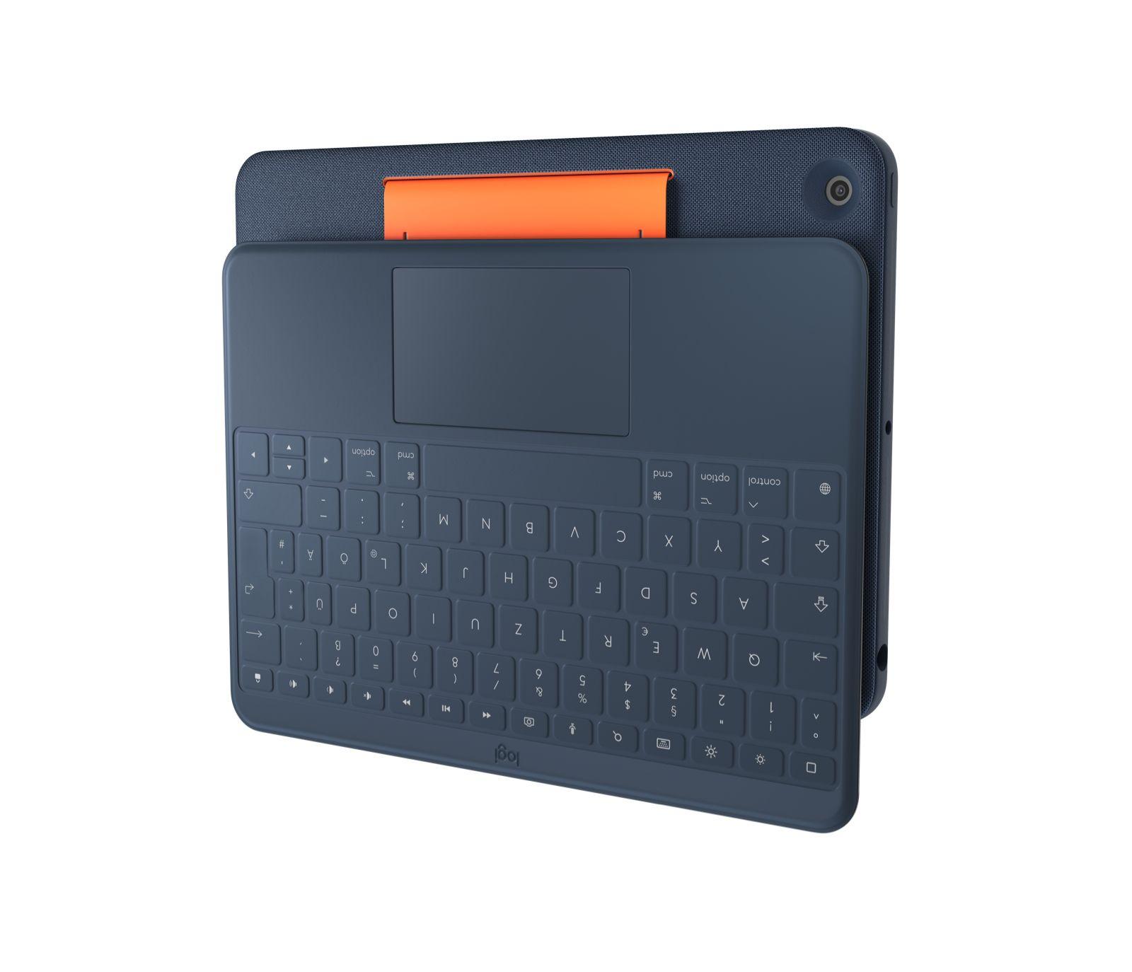 Teclado LOGITECH Rugged Combo 3 Touch (Alemão - Smart Connector - Acoplamento - Azul) — miniatura 5