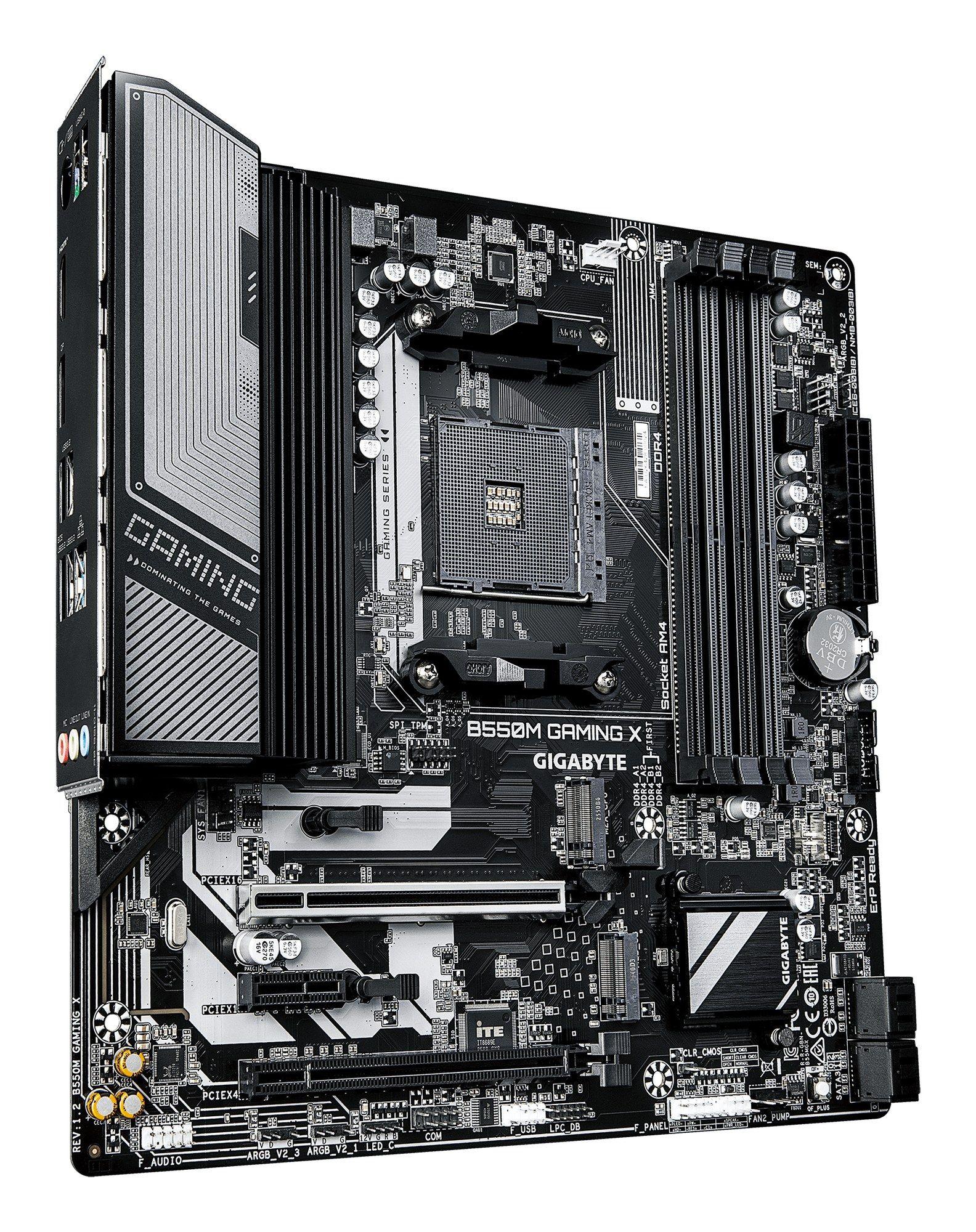 Motherboard GIGABYTE B550M GAMING X (AM4 - Micro ATX - Duplo canal - Castanho escuro), miniatura 3