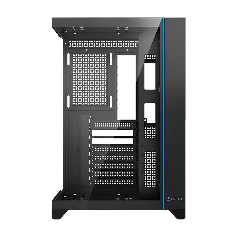 Caixa Gaming HIDITEC H3 PRO (ATX, Micro ATX, ITX, BTF - Midi Tower - ATX, Micro ATX, Mini-ITX, BTF - Preto/Transparente) — miniatura 4