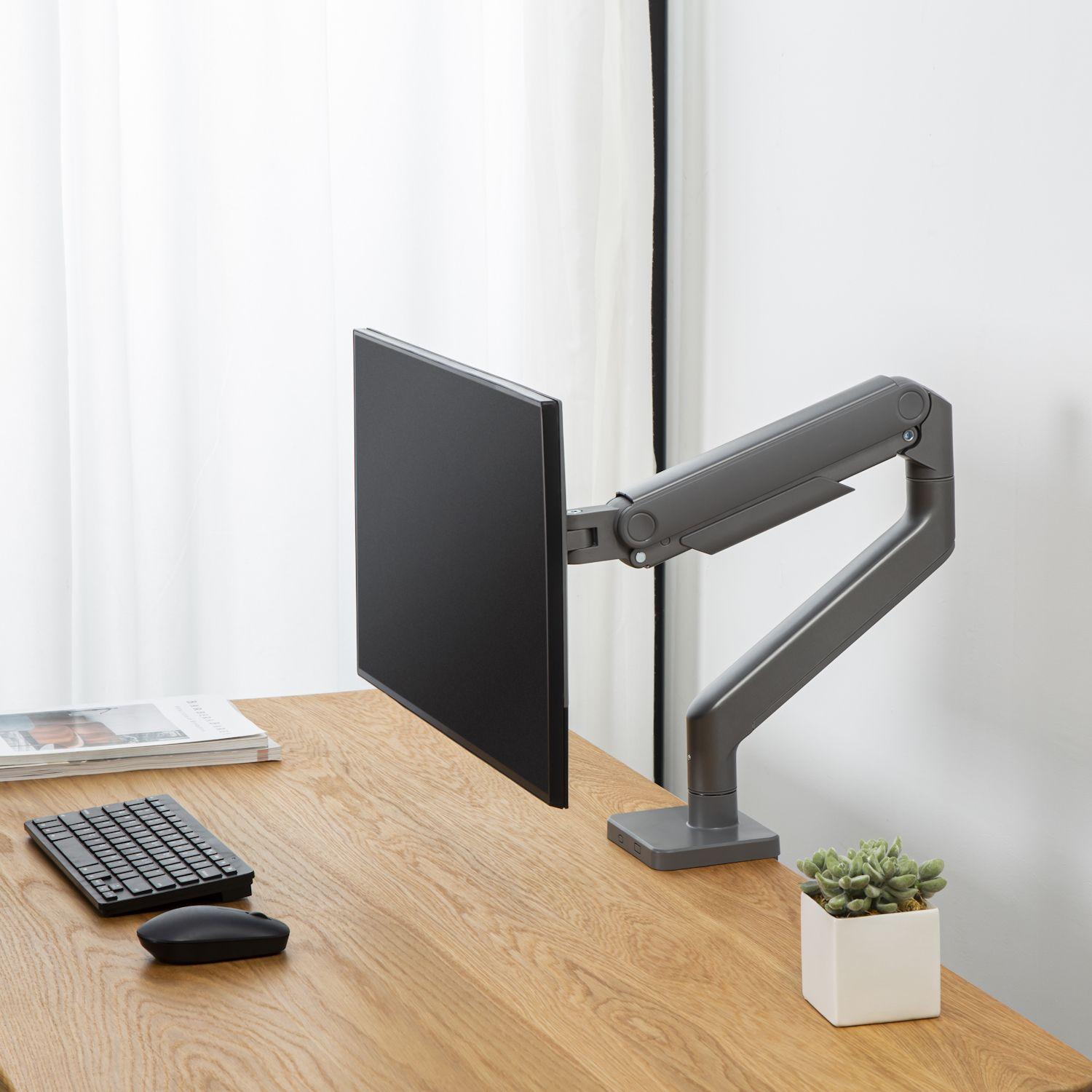 Suporte de Secretária para Monitor EWENT EW1529 (100 x 100 mm - 75 x 75 mm - 124,5 cm - Prateado), miniatura 6