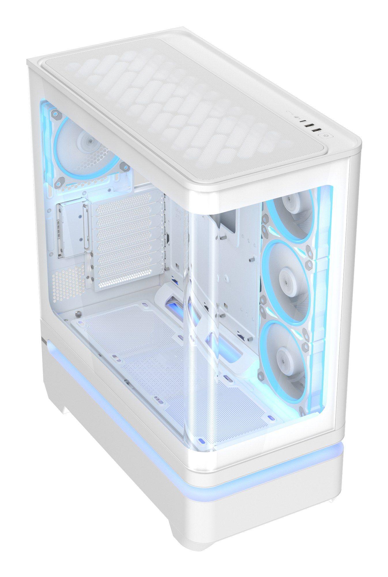 Caixa ATX ASUS PRIME AP304 TG ARGB (ATX, Micro ATX, Mini-ITX - Midi Tower - 175 mm - Branco) — miniatura 3