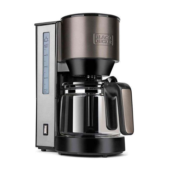 Máquina de Café de Filtro BLACK+DECKER BXCO1002E (Café moído - 870 W - 1,25 l - Preto e Prateado), miniatura 2