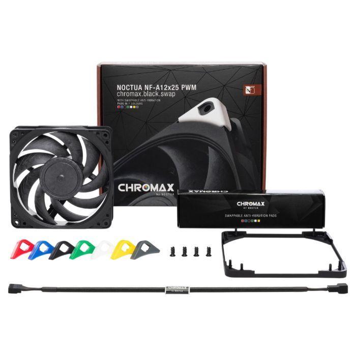Ventoinha NOCTUA NF-A12x25 PWM chromax.black.swap (1,68 W - Preto), miniatura 4