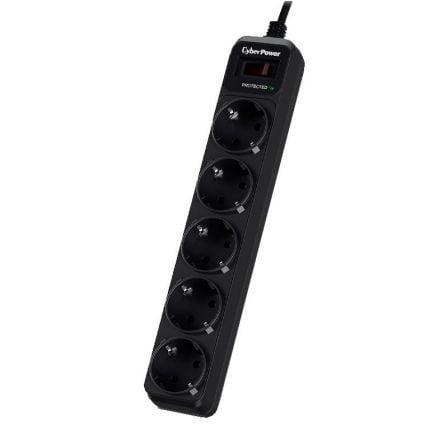 Bloco de Tomadas com Proteção contra Sobretensões CYBERPOWER B0520SC0-DE (Tipo F - Preto) — miniatura 2