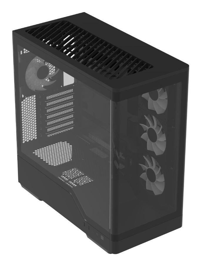 Caixa ATX AEROCOOL P500A Glass (ATX, micro-ATX, Mini-ITX - Midi Tower - ATX, micro ATX, Mini-ITX - Preto), miniatura 3