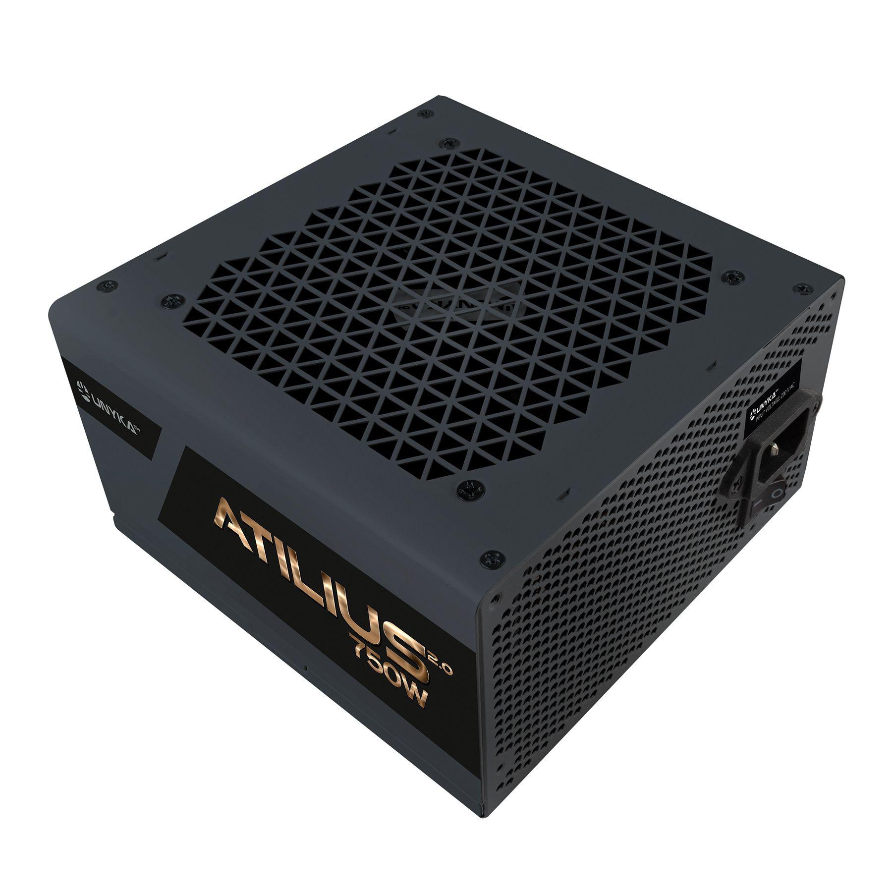 Fonte de Alimentação UNYKACH Atilius 2.0 (ATX - 750 W - 80 PLUS Bronze - Preto)