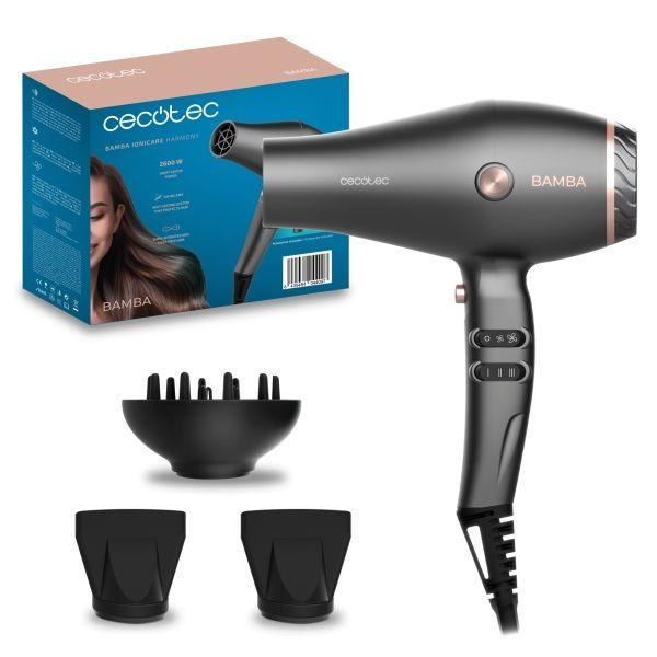 Secador de Cabelo CECOTEC Bamba IoniCare Harmony (Cinzento Escuro)