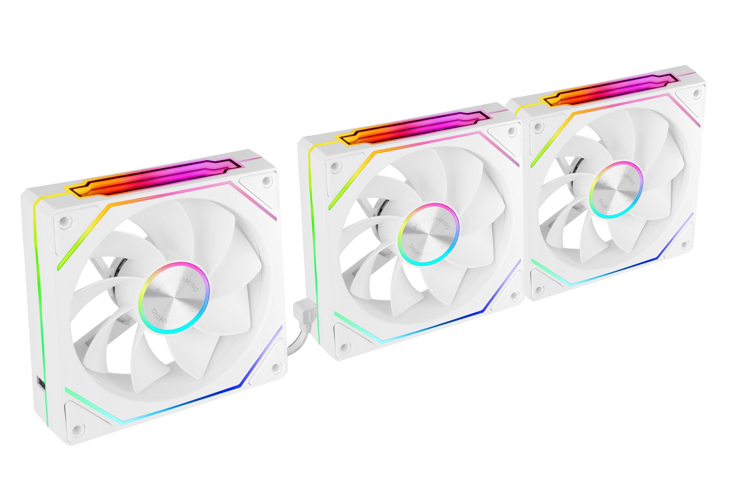 Ventoinhas para Caixa PC MARS GAMING MF-LINKFINITYKIT2RW (ARGB - Branco) — miniatura 3