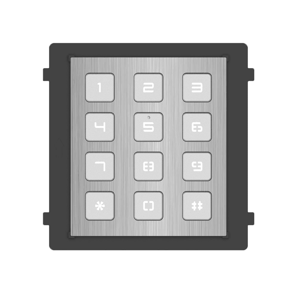 Módulo de Extensão para Videoporteiro HIKVISION DS-KD-KP/S (Teclado Numérico, IP65 - Inox)