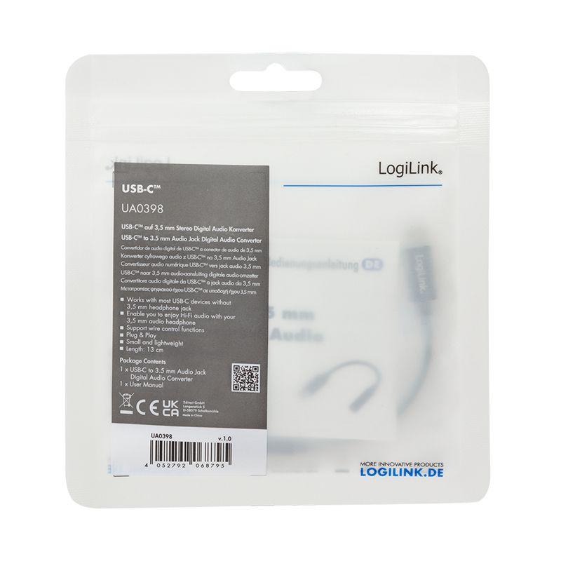 Cabo de Áudio LOGILINK UA0398 (0,13 m - TRRS de 3,5 mm - USB Type-C - Preto), miniatura 6